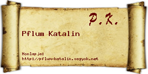 Pflum Katalin névjegykártya