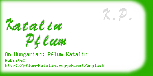katalin pflum business card